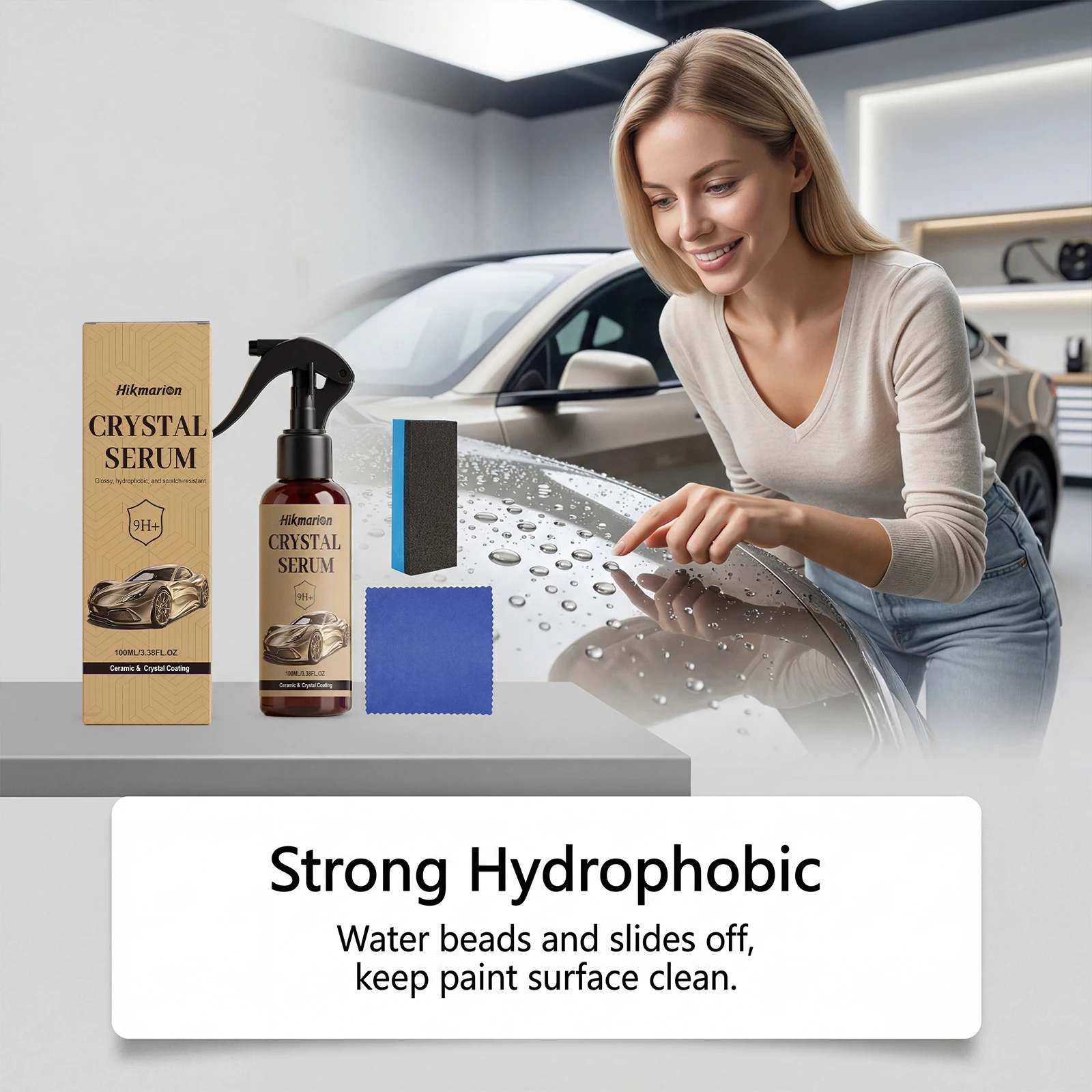 Auto-Kristallserum-Kit Fortschrittliche Graphen-Keramikbeschichtung für Autos, Keramik-Autobeschichtungs-Set Langanhaltender Glanz & Einfache Pflege – Detail 3