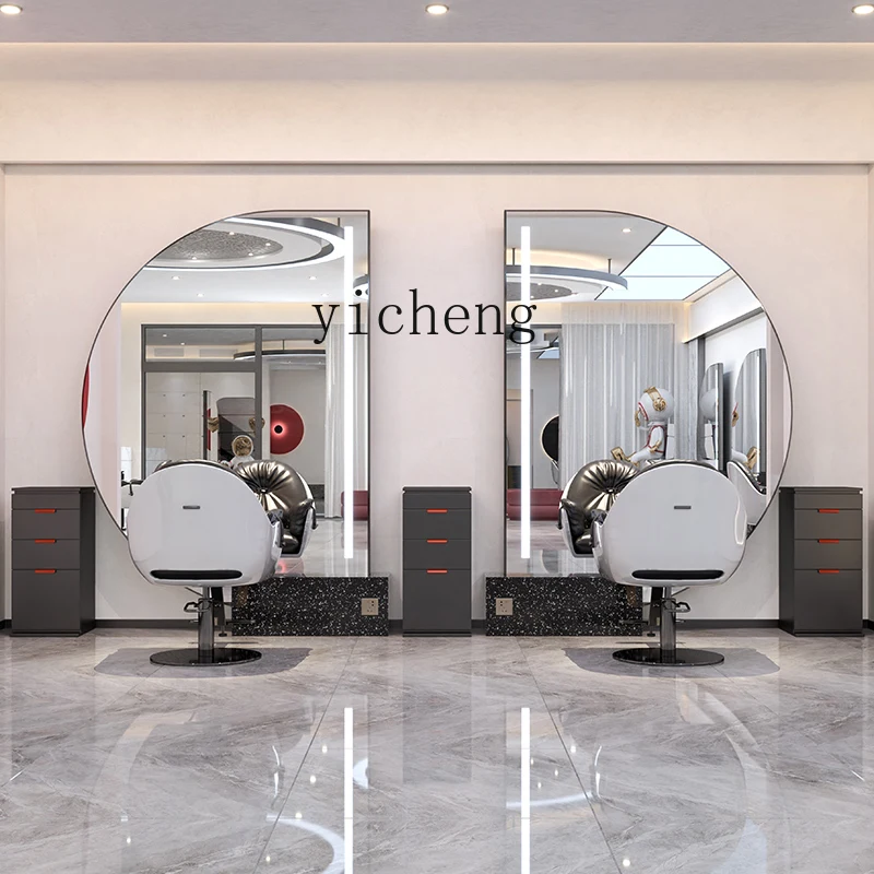 XL mirror single and double sided floor-to-ceiling hair salon mirror table hair salon special hair cutting mirror