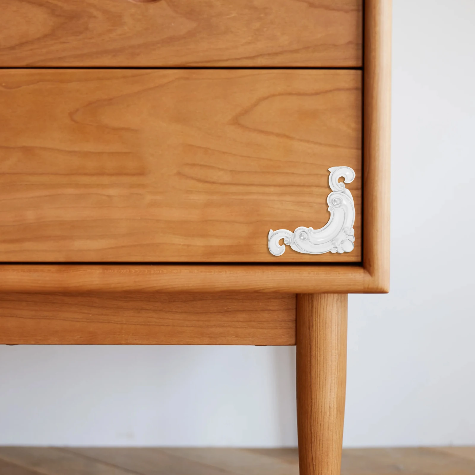 

2pcs Decorative Stickers Decorative Stickers PVC Silver Background Wall Decoration Removable Self Adhesive Kitchen Trim