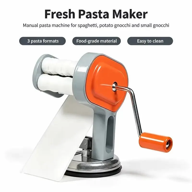Fresh pasta machine, aluminum, silver, durable, environmentally friendly, reusable, healthy and environmentally friendly 3