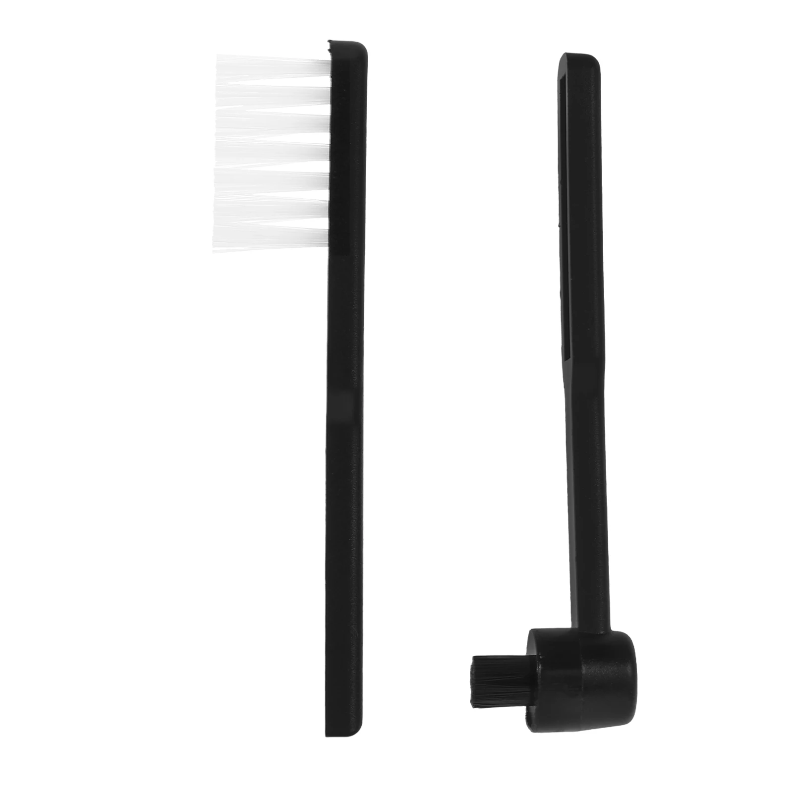 

2 Pcs Black Round Brush White Small Brush Stylus Cleaning Vinyl Record Turntable Durable Nylon Anti Static Protection Long Life