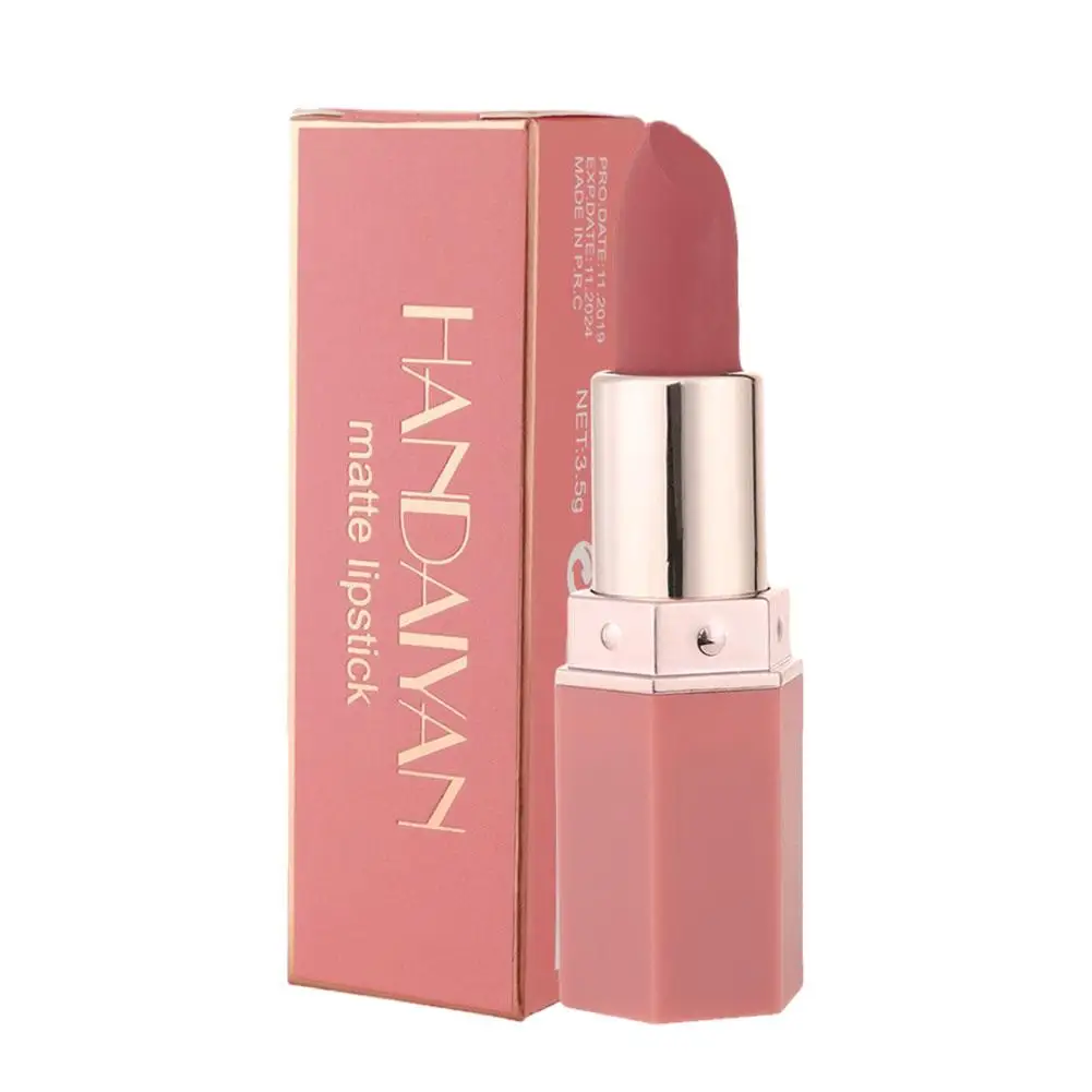 Lápiz labial mate de belleza, 6 colores, brillo de labios, resistente al agua, 24 horas, K7I6, maquillaje U0C9