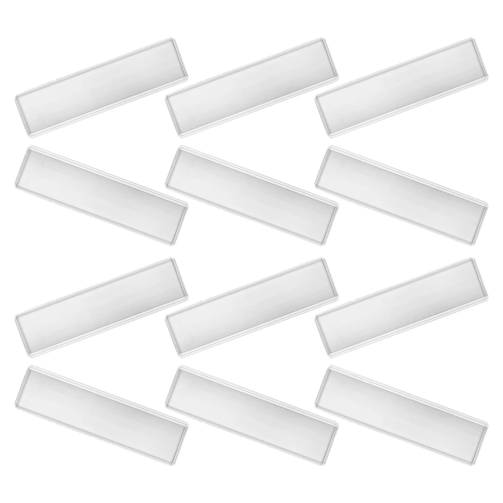 

Transparent Label Bag PVC Waterproof Adhesive Pockets Clear Plastic Sleeves Office Organization Index Card Holders
