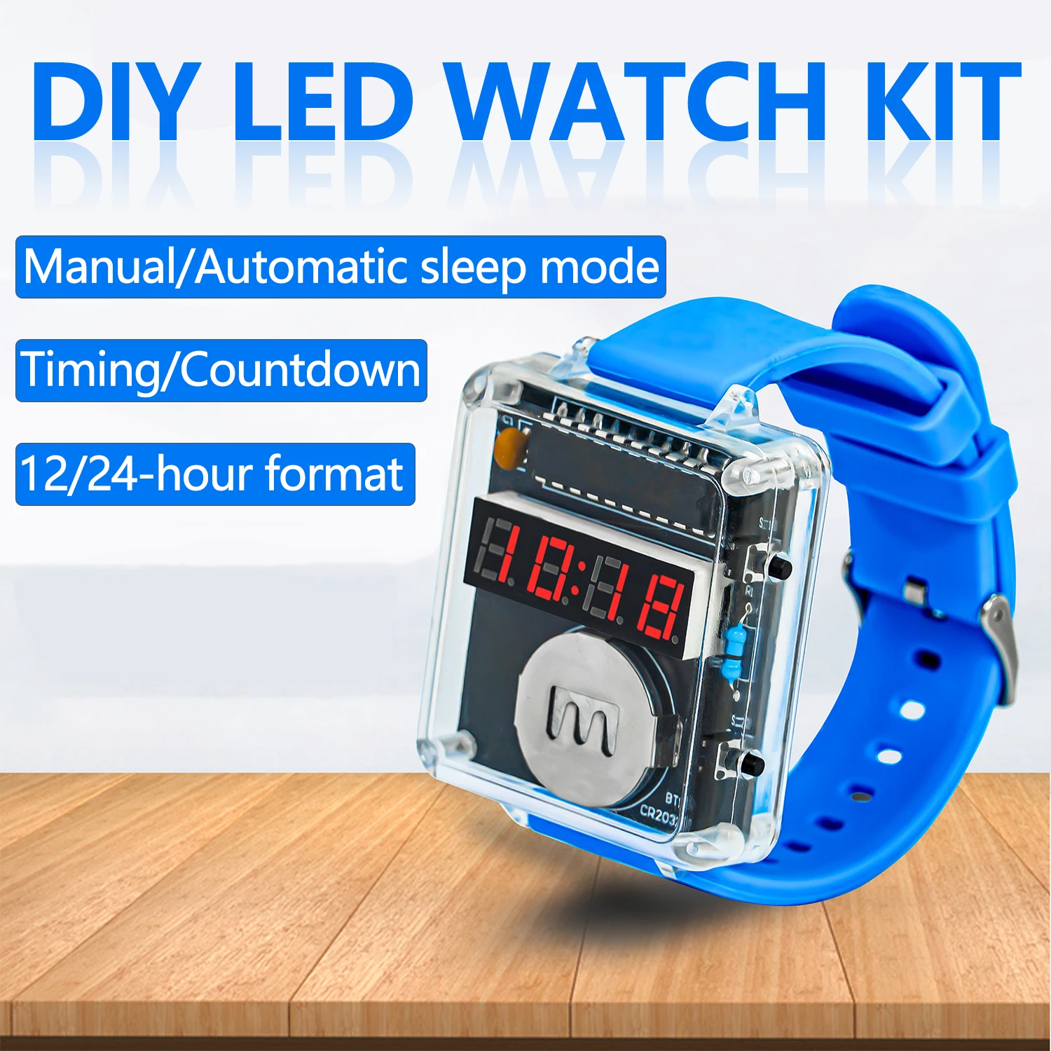 Electronic Watch DIY Kit Microcontroller Clock Fun and Creative Soldering Circuit Components Soldering and Assembly Practice