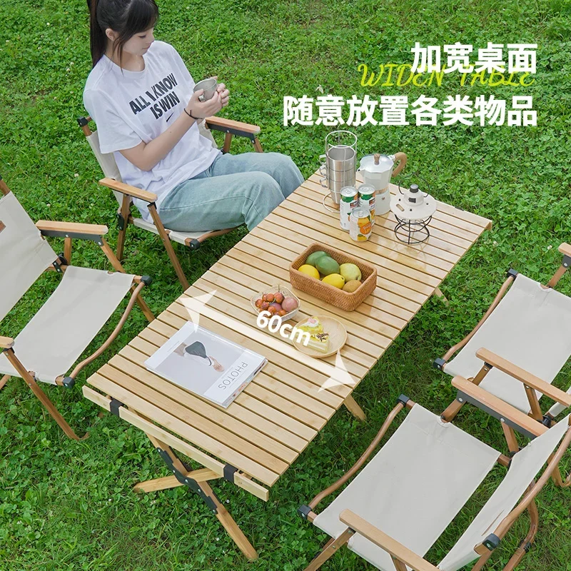 Egg Roll Table Outdoor Folding Table Camping Table Folding Portable Picnic Camping