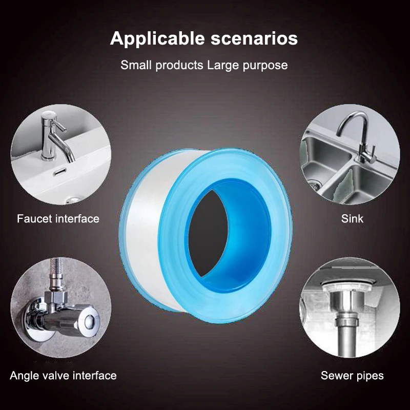 20 ロール 1/4 メートル防水エンジニアリング専用ダクトタップ避難シールロール PTFE 糸シールパイプテープガス水テープ