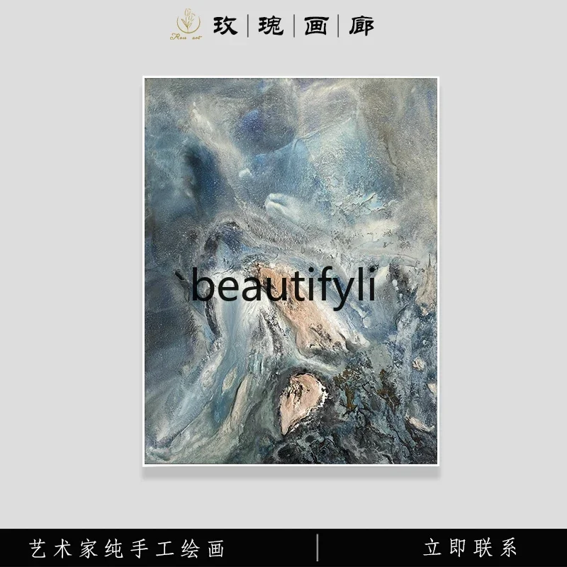 

A50 Pure hand-painted oil painting entrance living room large abstract art hanging painting