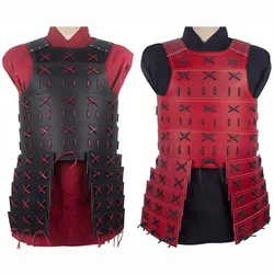 Medieval Ronin Samurai PU Leather Body Chest Armor Viking Knight Ninja Cosplay Costume Cuirass Steampunk Breastplate LARP Props