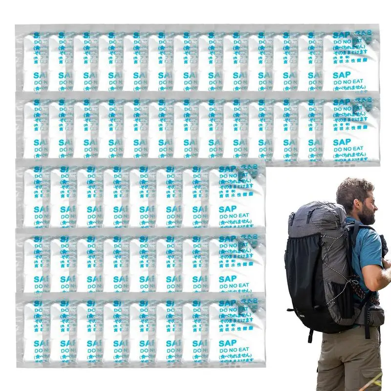 

50pcs Urine Absorbent Powder Poo and Urine Absorbent Gel Deodorization Liquid Waste Gelling Tool for Camping Fishing Traveling