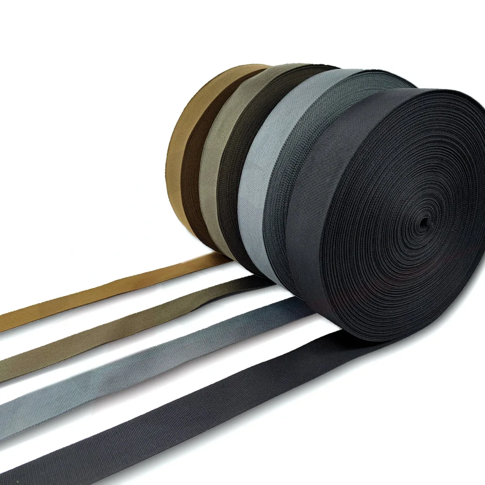 

1M Length 20mm 25mm 38mm 50MM Wide Matte Webbing Non-elastic Lanyard Tape DIY Molle Belt Strap Fabric Accessories