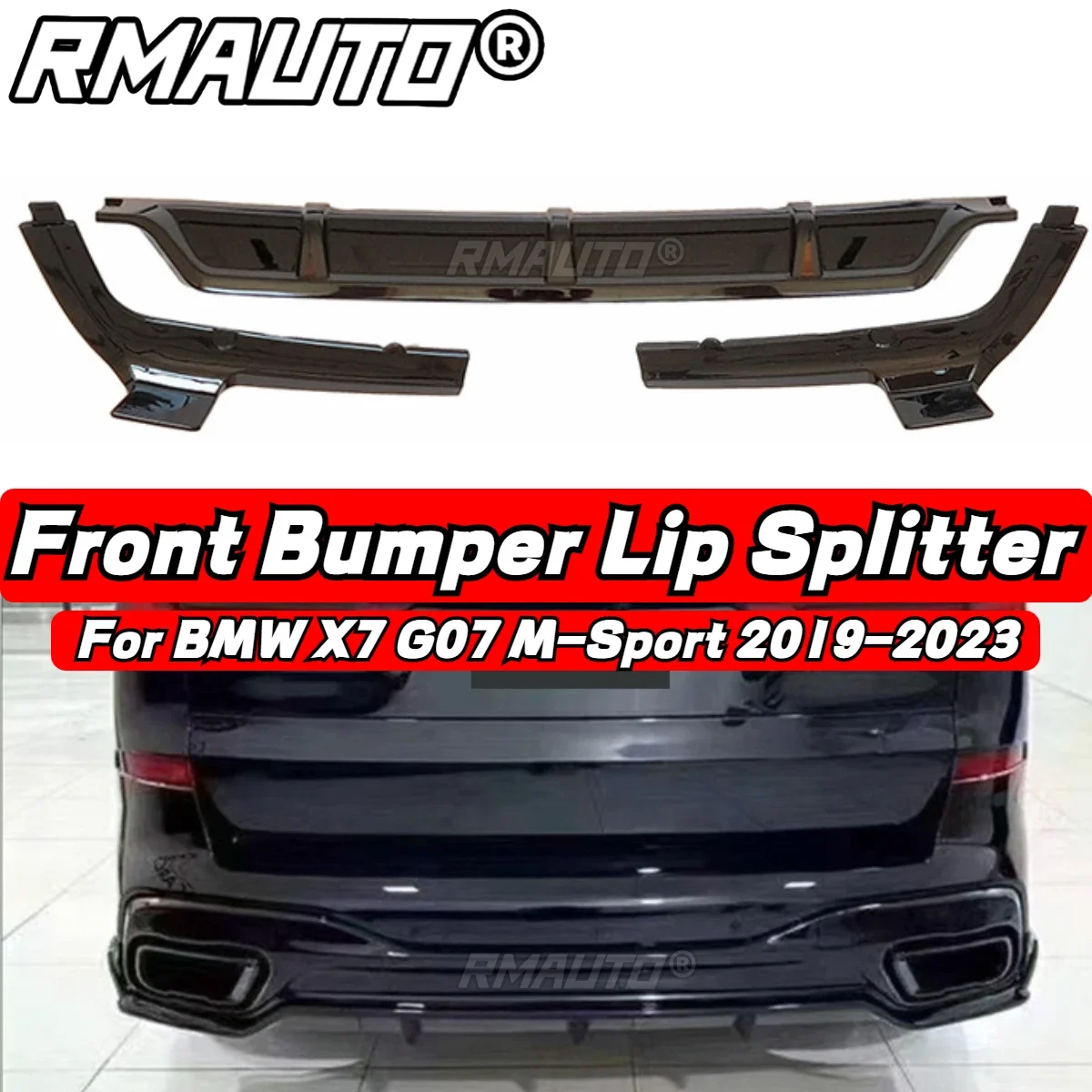 

Carbon Fiber X7 G07 Rear Bumper Splitter Lip Diffuser Spoiler For BMW X7 G07 M-Sport 2019-2023 Rear Lip Car Accessories Body Kit