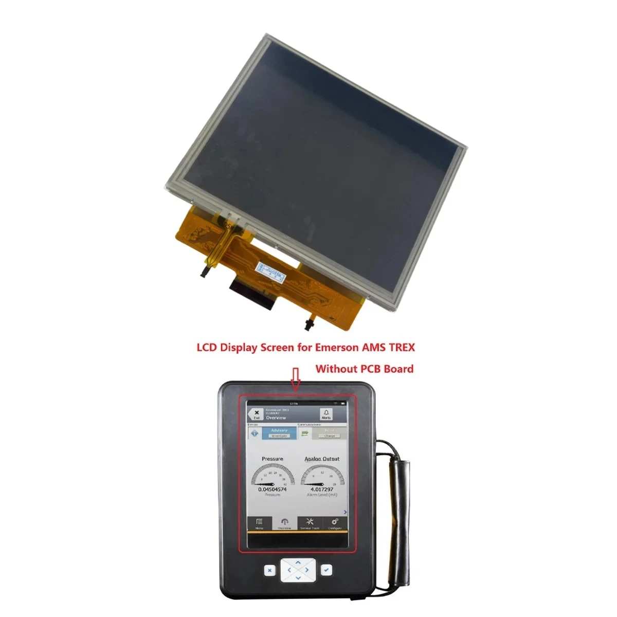 

Fit For Emerson AMS TREX LCD Display With Touch Screen Digitizer Glass
