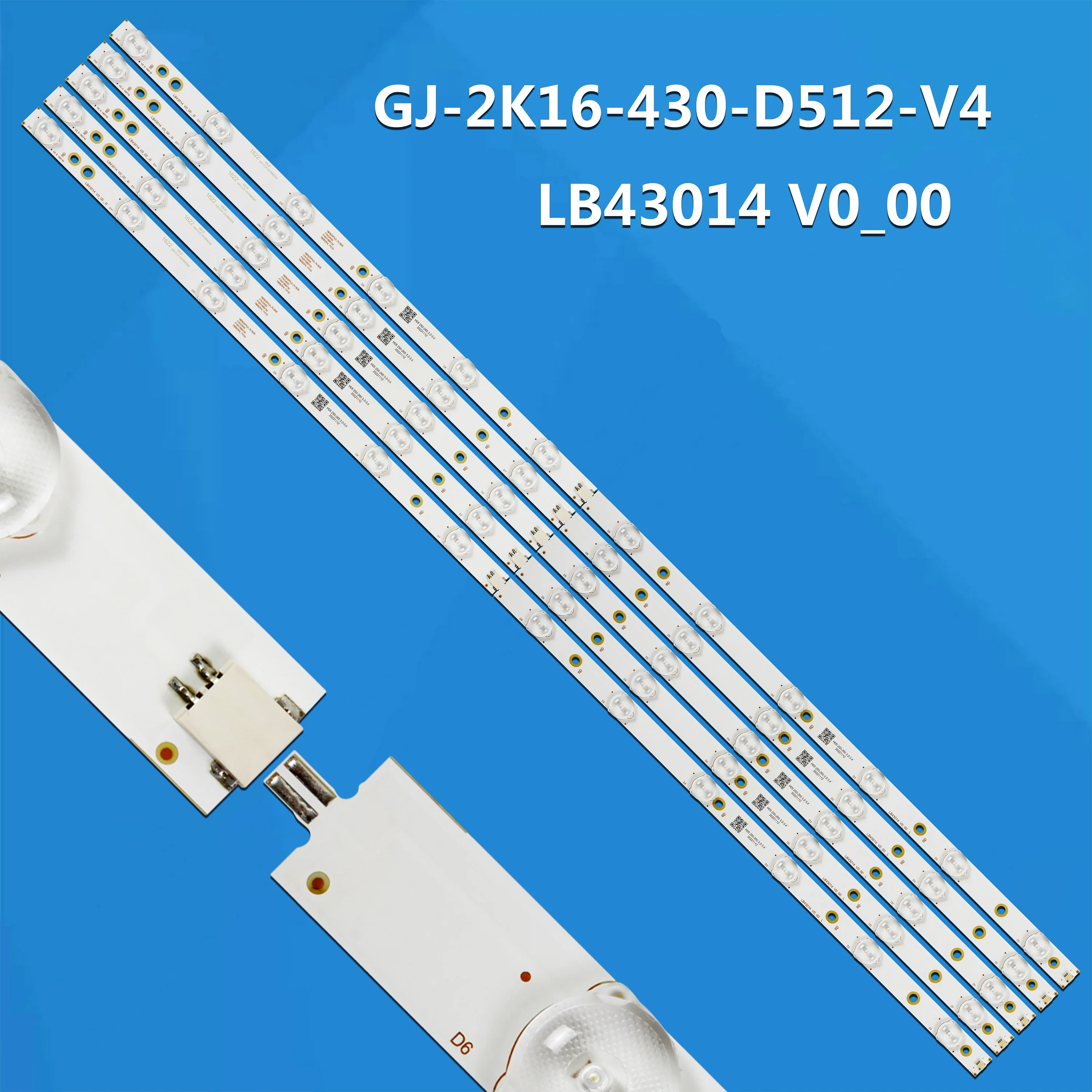 Светодиодная подсветка, 12 ламповых полосок для телевизора Philips 43 дюйма LB43014 V0_00 TPT430U3 EQLSJA.G 43PUS6501 43PUS6101 43PUS6201 43PUS7202 43PUH6101