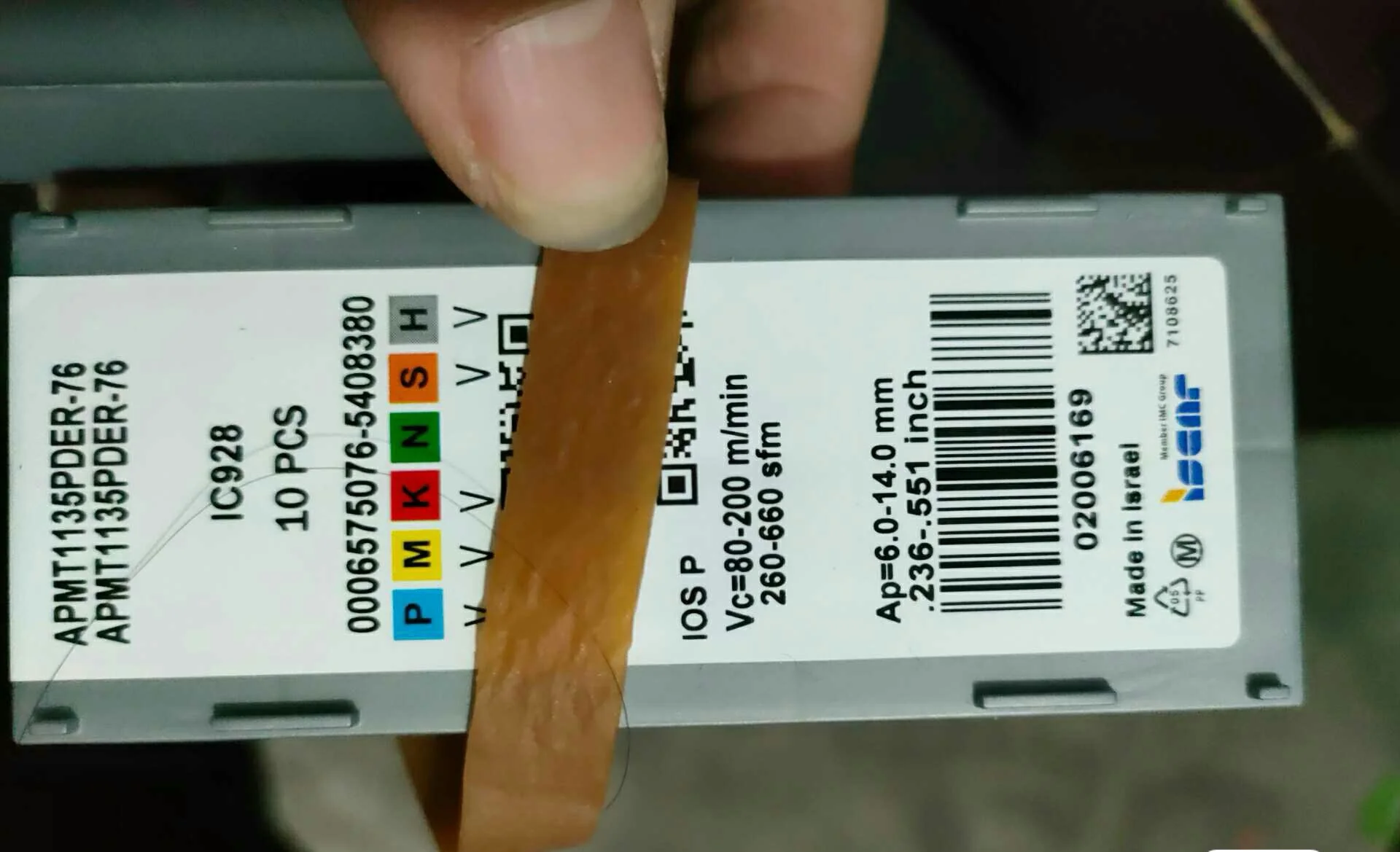 

Hard alloy cutting blades TPGX110302-L IC908