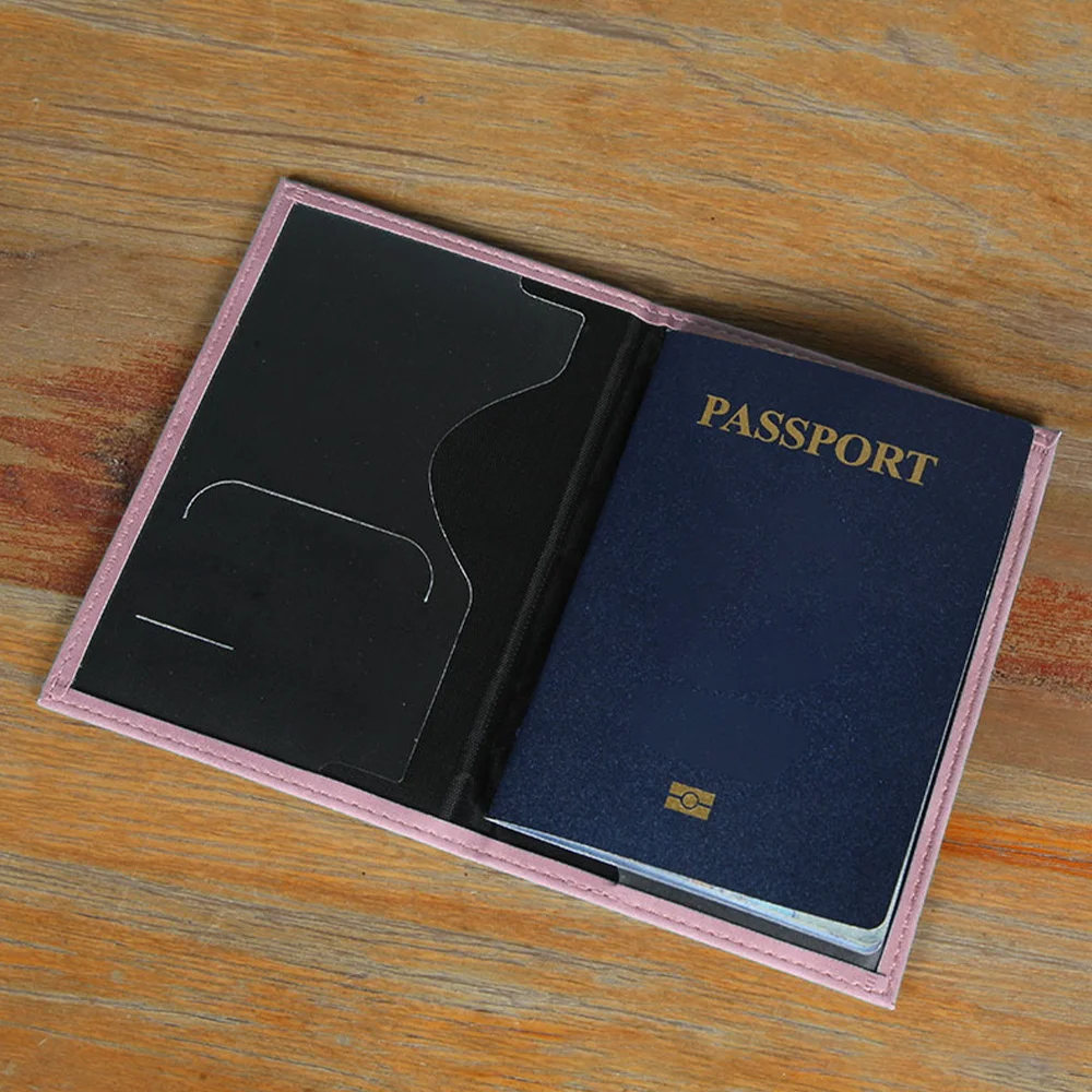 اسم مخصص غطاء جواز السفر حافظة الأعمال المحفظة بطاقة الائتمان جواز السفر للجنسين حامل التخزين حقيبة تخزين شهادة الموضة #4