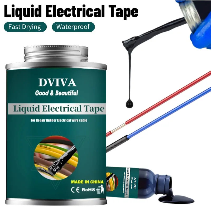 Colla isolante liquida Nastro elettrico liquido ad asciugatura rapida Pasta isolante liquida impermeabile per riparazioni di cavi elettrici in gomma