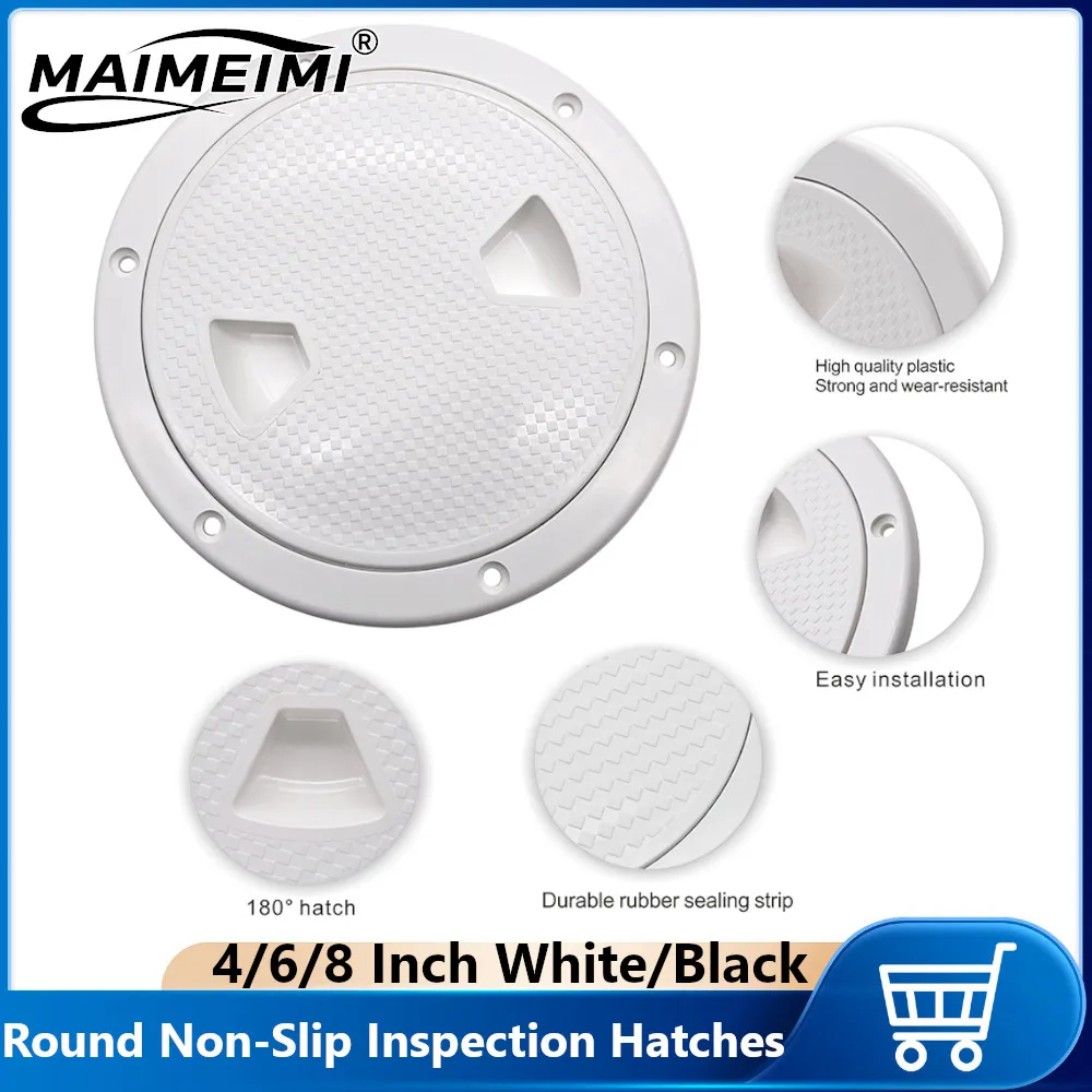 

Белый/черный 4 "6" 8 "круглые нескользящие инспекционные люки со съемной крышкой, винтовая крышка люка из АБС-пластика для каяка