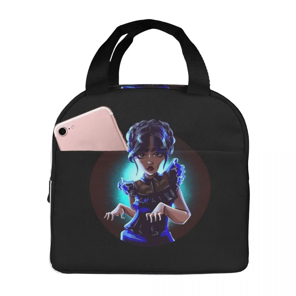 Wednesday Addams Darke Lunch Bags Insulated Bento Box Waterproof Lunch Tote Picnic Bags Thermal Bag for Woman Student Work