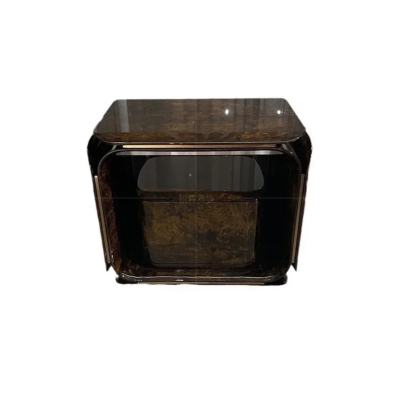 

Light luxury solid wood bedside table