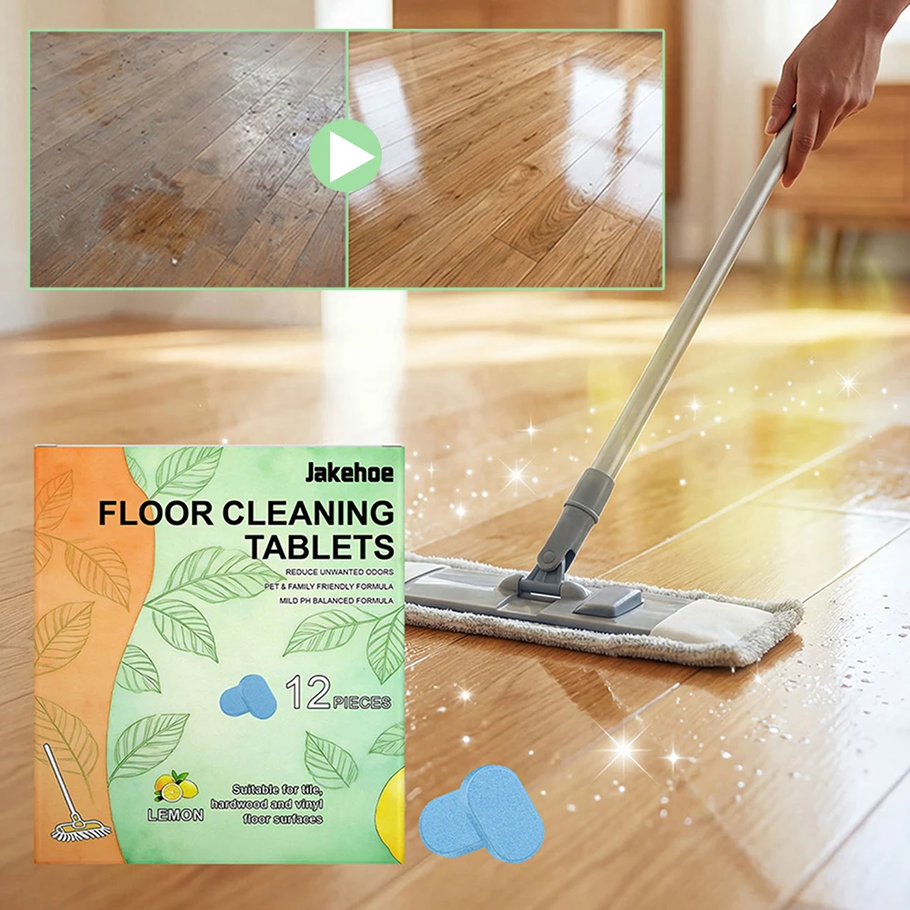 Multi-surface Floor Cleaning Sheets Space-Saving High-traffic Living Room Floors