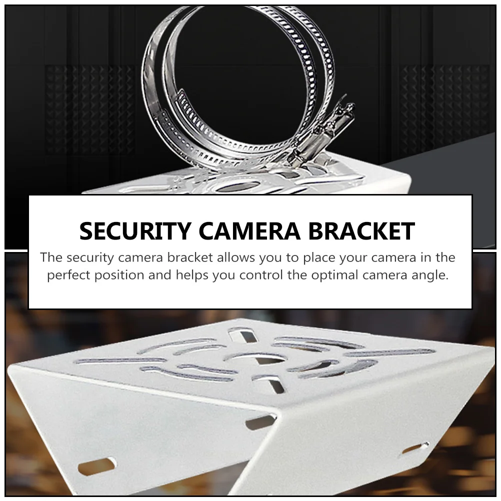 

2 set Security Camera Bracket Metal Ptz Dome Wall Ceiling Mount For Cctv Indoor Outdoor Steel Pole Adapter Loop Mounting