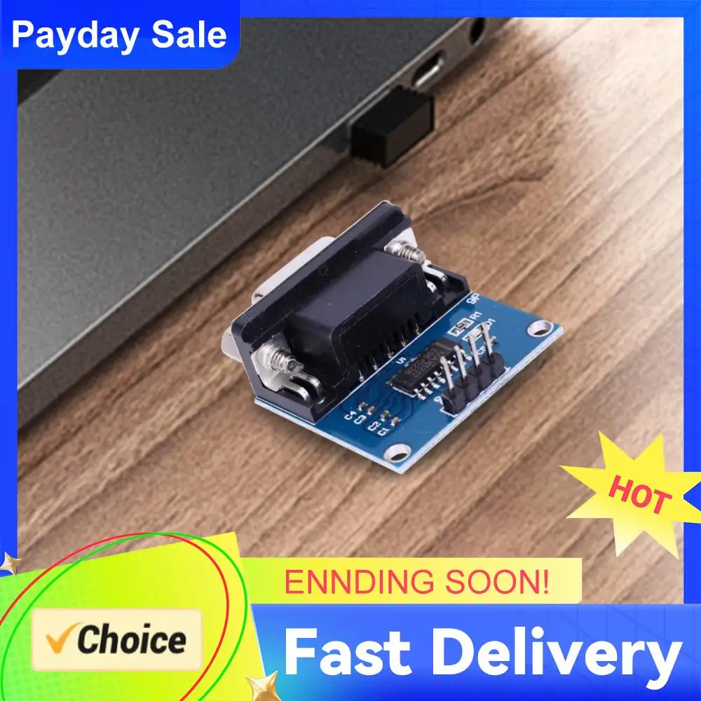 MAX3232 RS232 To TTL Serial Port Converter Module 3.3V-5.5V Female Serial To TTL Module TX RX VCC GND RS232 To TTL Brushboard