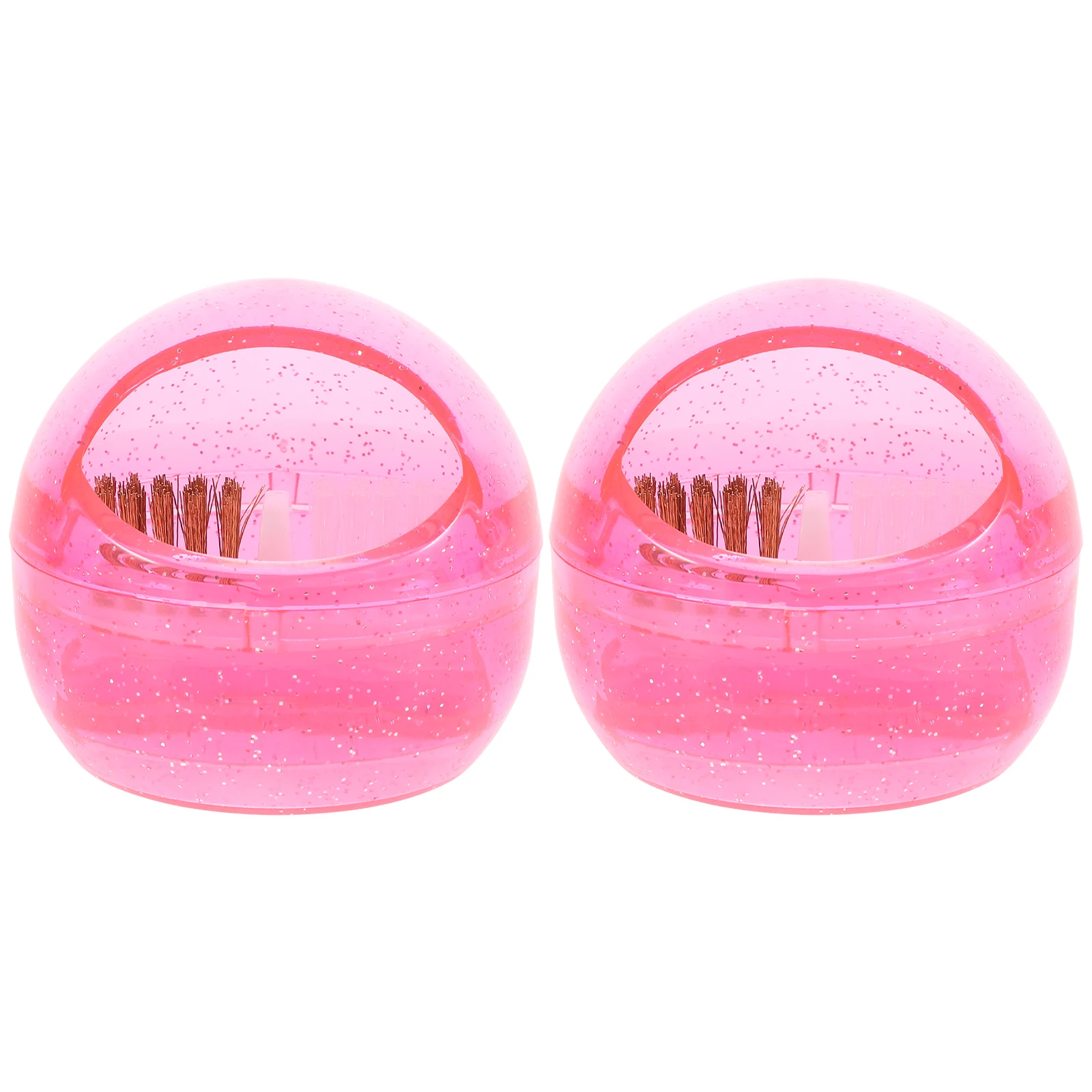 

2pcs Nail Drill Bit Cleaning Brushes Plastic Box No Dust Detachable Hard Wire Polishing Heads Nail Art Salon DIY Home Use Kit