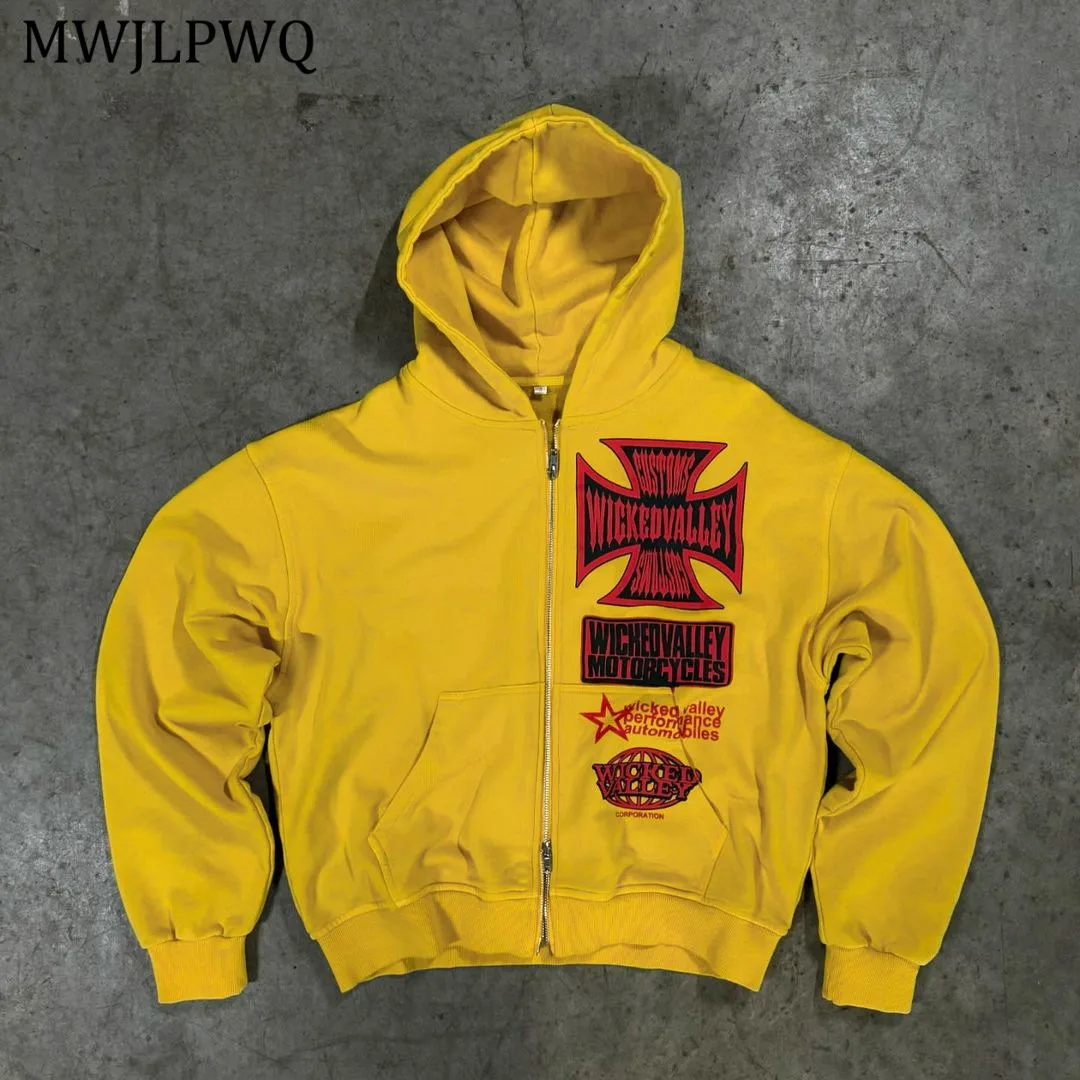 

MWJLPWQ New Style Hooded Sweatshirt Male Unique Printed Niched Design Streetwear Casual Vintage Loose Fit Tops 2025 Trend 11028