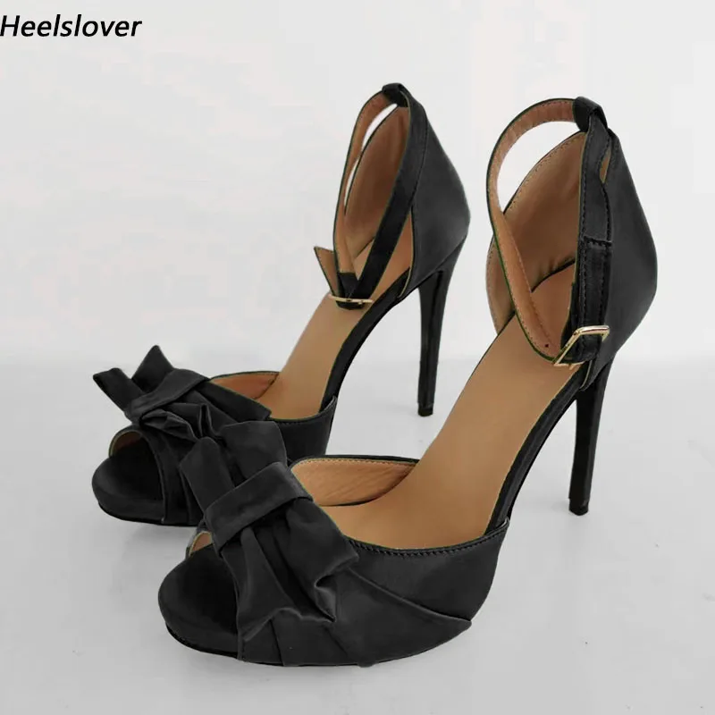 

Ahhlsion Женские сандалии ручной работы Атласные пикантные туфли с узлом-бабочкой на тонком высоком каблуке с открытым носком Красивые зеленые туфли для выпускного вечера Женские размеры США 5-20