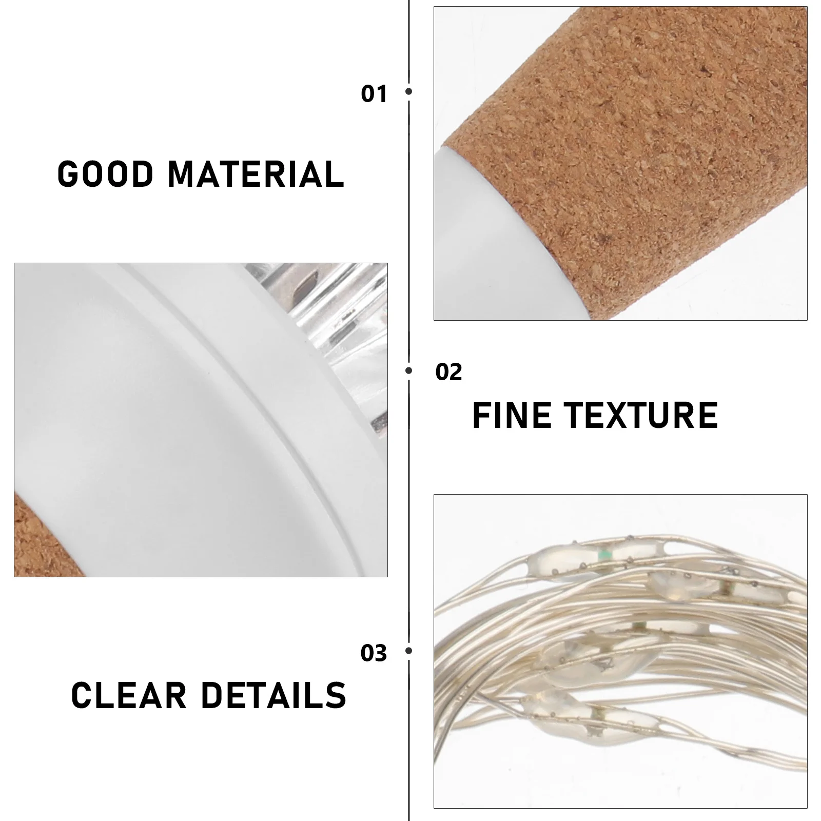 

Wine Bottle Cork Light LED Rechargeable Illuminated Lamp Fast Charging Long for Parties Weddings Holidays Atmosphere