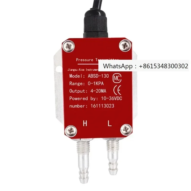 

Air Pressure Transmitter Measuring Room Furnaces and Air Ducts Micro Differential Pressure Sensor
