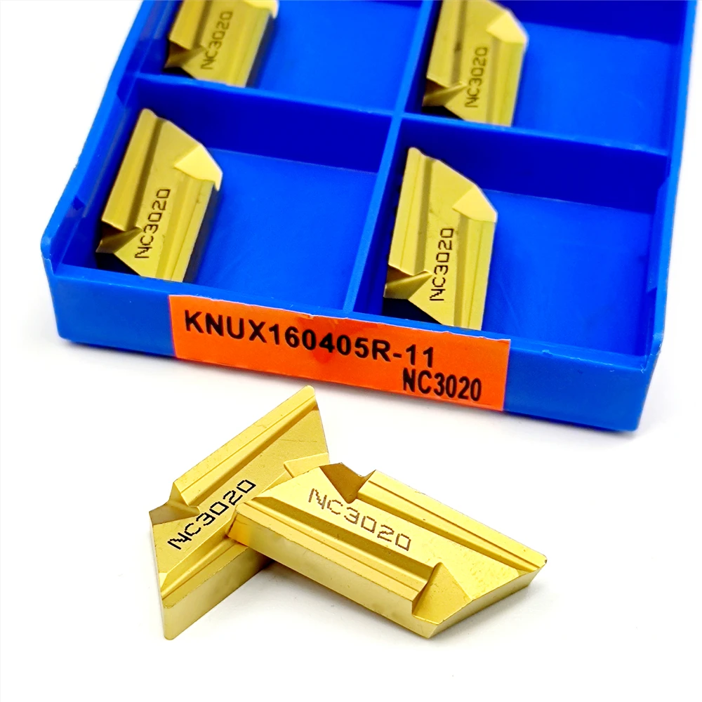 10PCS 카바이드 인서트 KNUX160405R KNUX160405L NC3030 NC3020 CNC 기계 인서트 KNUX 160405 R L 선삭 공구