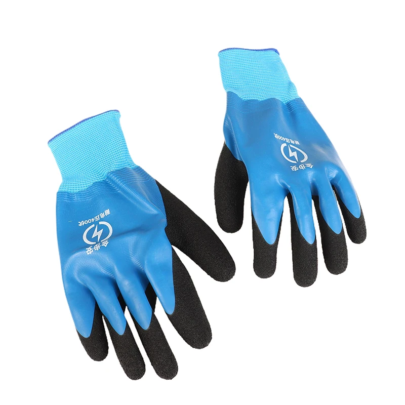 Guantes aislantes de goma para pantalla táctil, guantes industriales ultrafinos para electricista, resistentes al voltaje de 400V/1000V, 1 par