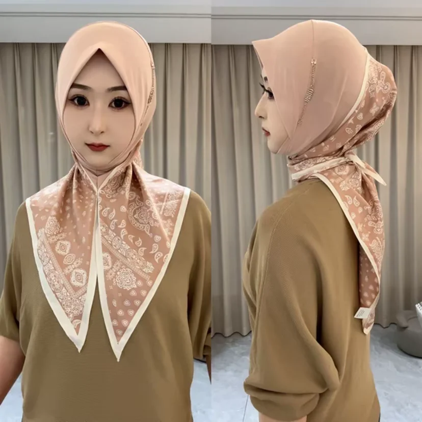 Picture: Triangle Scarves New Muslim Head Cover Girls Hijab Ready