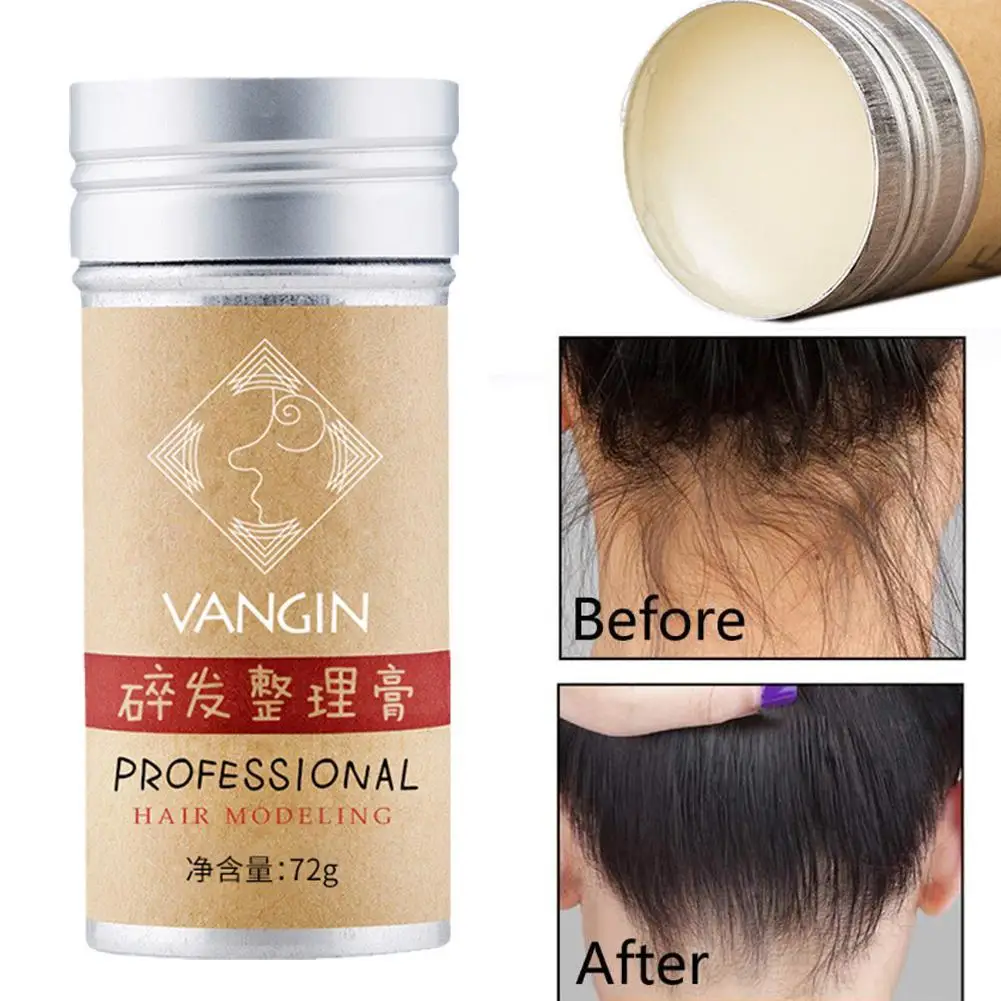 Strong Hold Hair Wax Stick For Hair Women Men Long Lasting Dry Stereotypes Hair Balsam Oil Wax For Hair Styling 