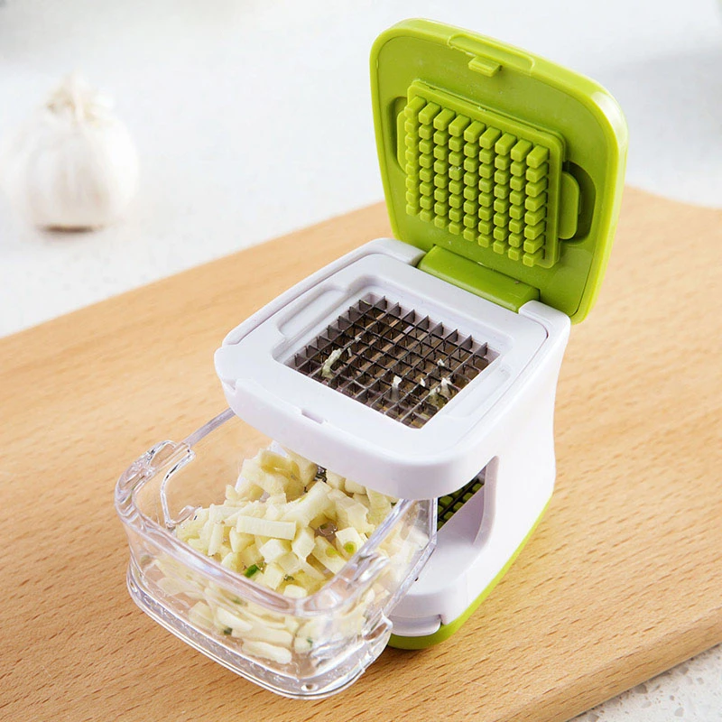 

Garlic Press Stainless Steel Ginger Walnut Grinding Crusher MincerNutcracker with Silicone Tube Peeler Dishwasher Safe