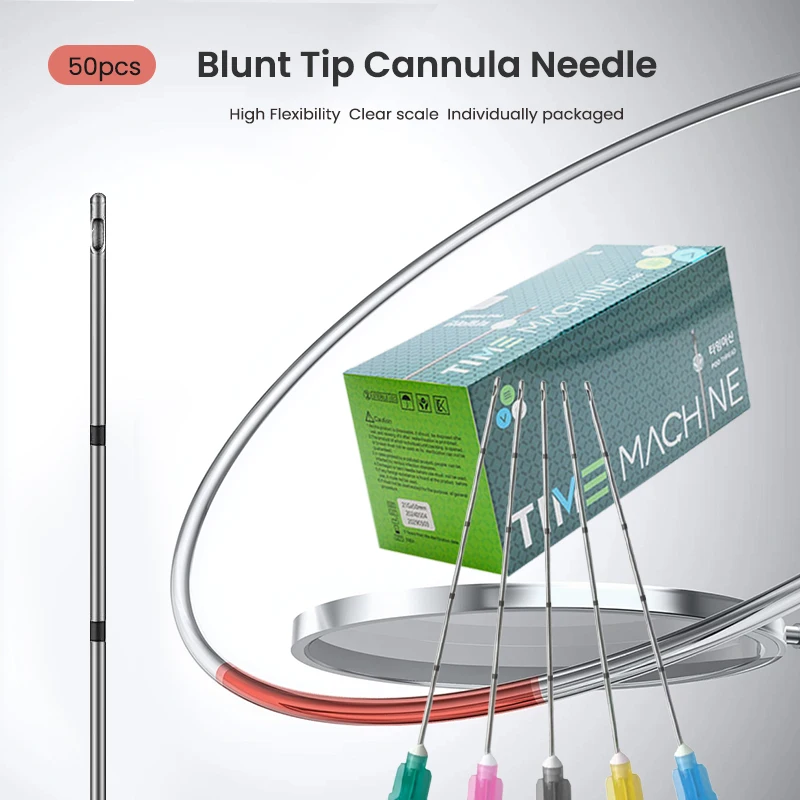 Canulas 25g 50mm Hot Sales Cannula 18G 21G 22G 23G 25G 27G 38mm 50mm 70mm 100mm 22g 50mm Cannula For Filler
