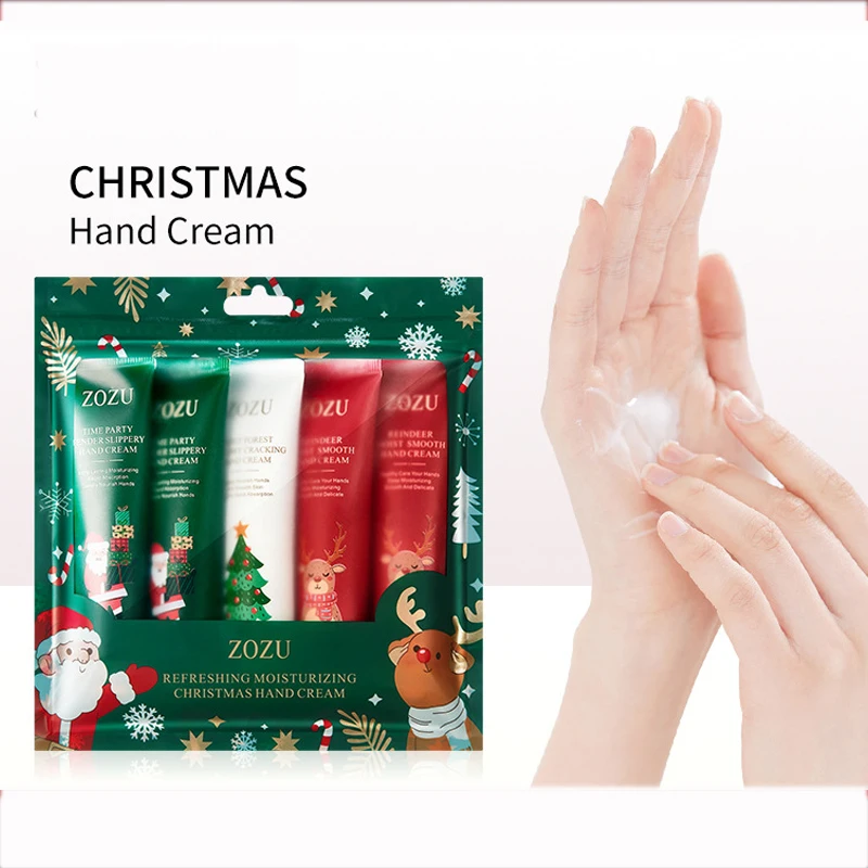 Christmas Gift 5/Bag Hand Cream Set, Cream Texture, Hydrating Travel Pack, Durable Moisturizer, Smooth Hand Skin Gift for Women