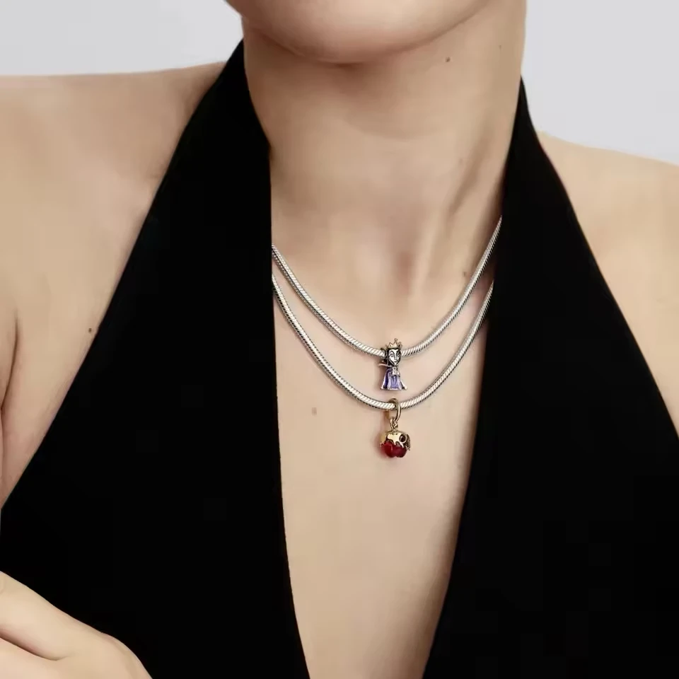 Potdemiel 925 Silver Minnie Anniversary Serie Pendant beads Fit Necklace Bracelet DIY Birthday Women's Jewelry Gift view 4