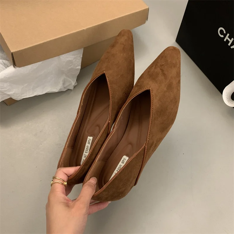 Fashion Women Flats Shoes Pointed Toe shallow Shoes Casual Slip-on Loafers Flats Ladies Mary Jane Shoes Leopard Print Ballerinas