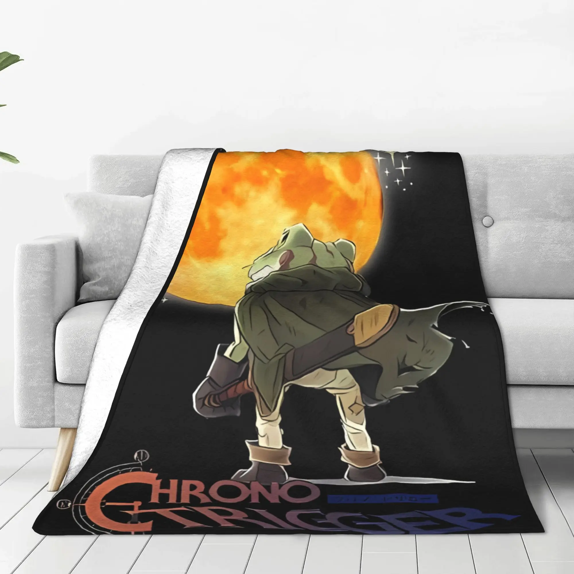 1PC Home Cute Room Decor Kaeru Blanket Throw Blanket Chrono Trigger Novelty Warm Blanket All Season