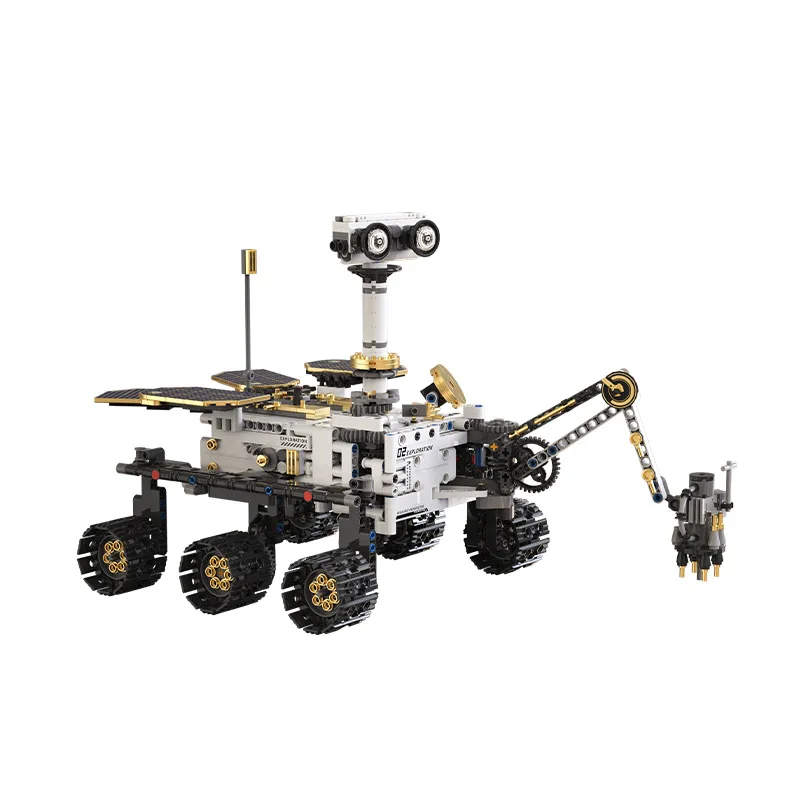 Programming excavator building block robot construction block kit Mars rover model children's kit toy