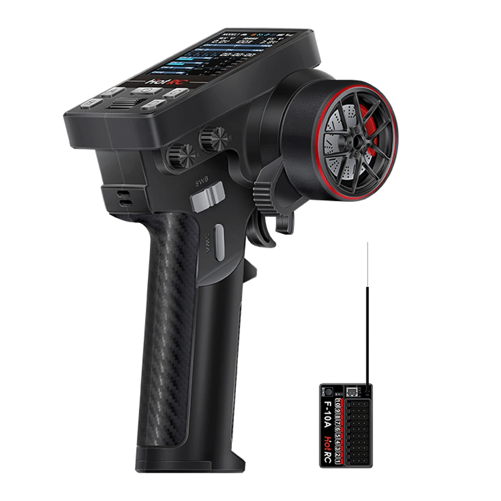 HotRC CT10B 10Ch 2.4Ghz Pilot zdalnego sterowania F10A F08AT 8Ch Odbiornik 300m Zasięg Dla Rc Traxxas SCX10 HSP Samochody / statki / czołgi Części