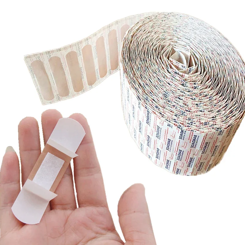 100pcs/set 72x19mm Band Aid PE Sticking Plaster for Wound Dressing Patch Adhesive Bandages First Aid Strips Woundplast