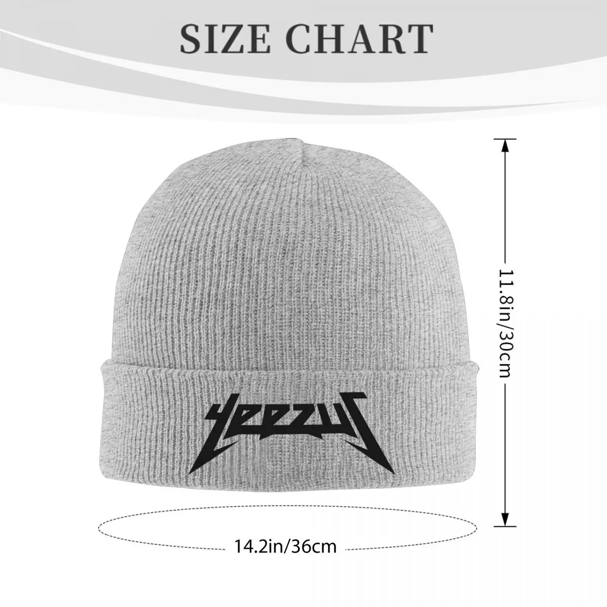 White Kanye Beanie Hats Ye Popular Logo Hip Hop Caps Men Women Kpop Knit Hat Autumn Printed Thermal Elastic Beanie Hat