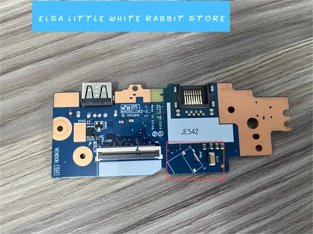 

Плата с кнопкой питания для ThinkPad E15 Gen4 USB RJ45 WLAN ETHERNET W CABLE JE542 NS-E212 NON TOUCH