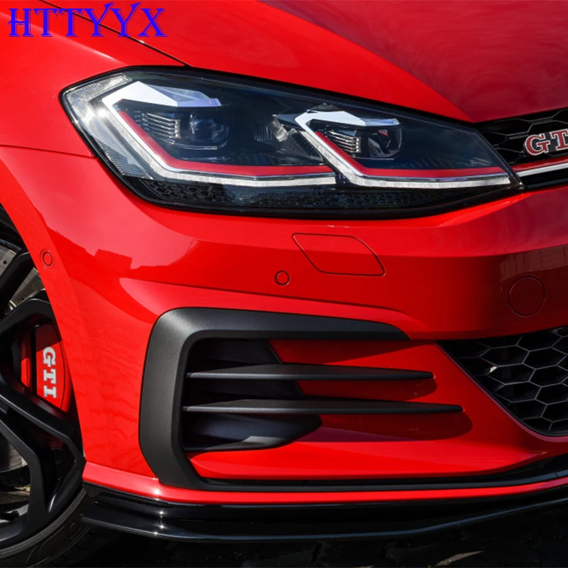 Fit For Volkswagen Golf 7.5 GTI 2017-2020 TCR Car Front Bumper Splitter Lip Diffuser Body Kit Spoiler Guard(Not GTD R STANDARD)