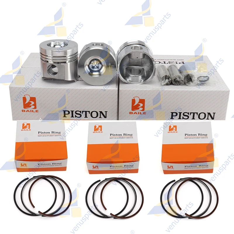 

3TNE78 3TNE78A Piston With Rings For Yanmar Overhaul Rebuild Kit Engine Parts