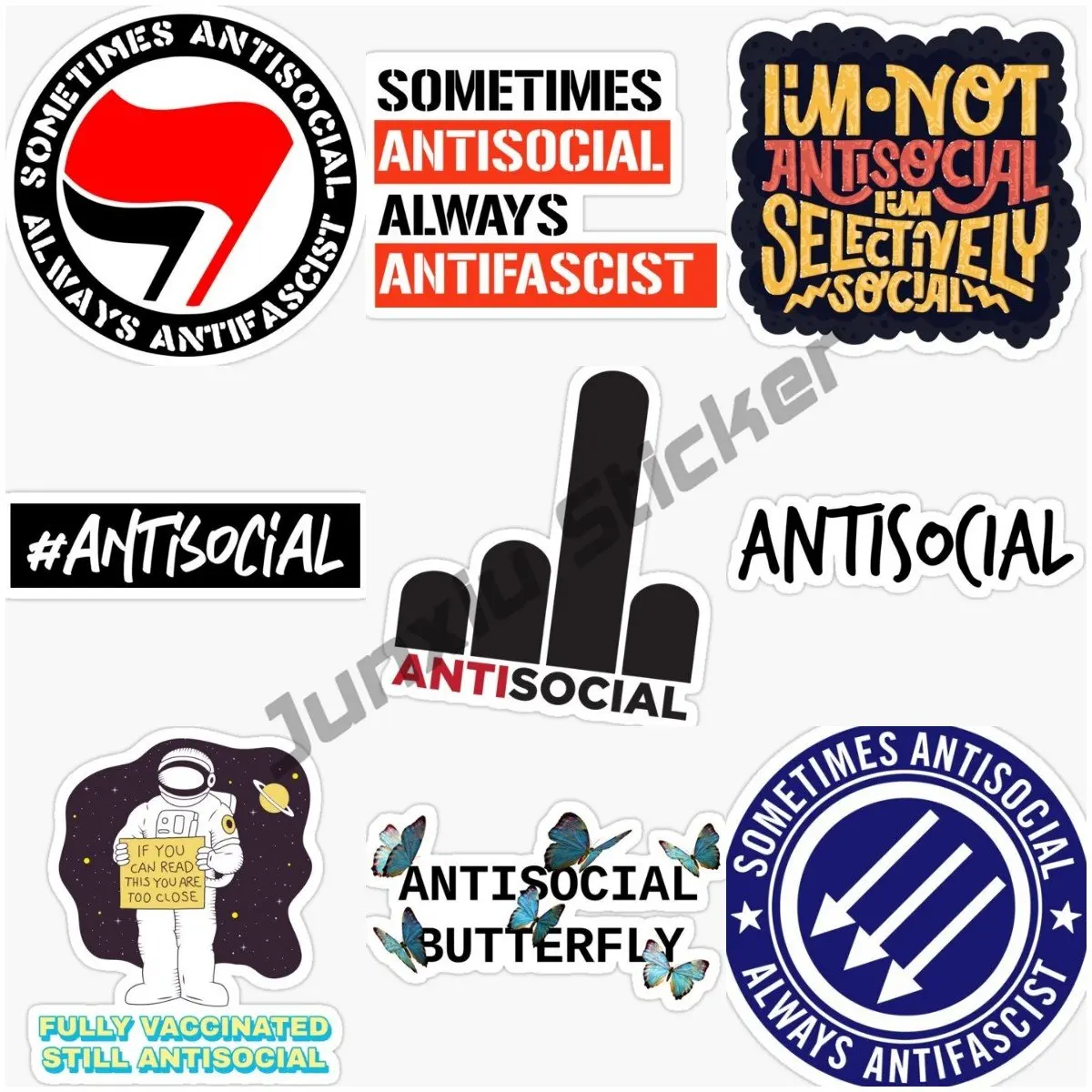 Antisocial Car Sticker Windshield Banner Night Run JDM Sport Competition Style Waterproof Sunscreen Decorative Vinyl Decals