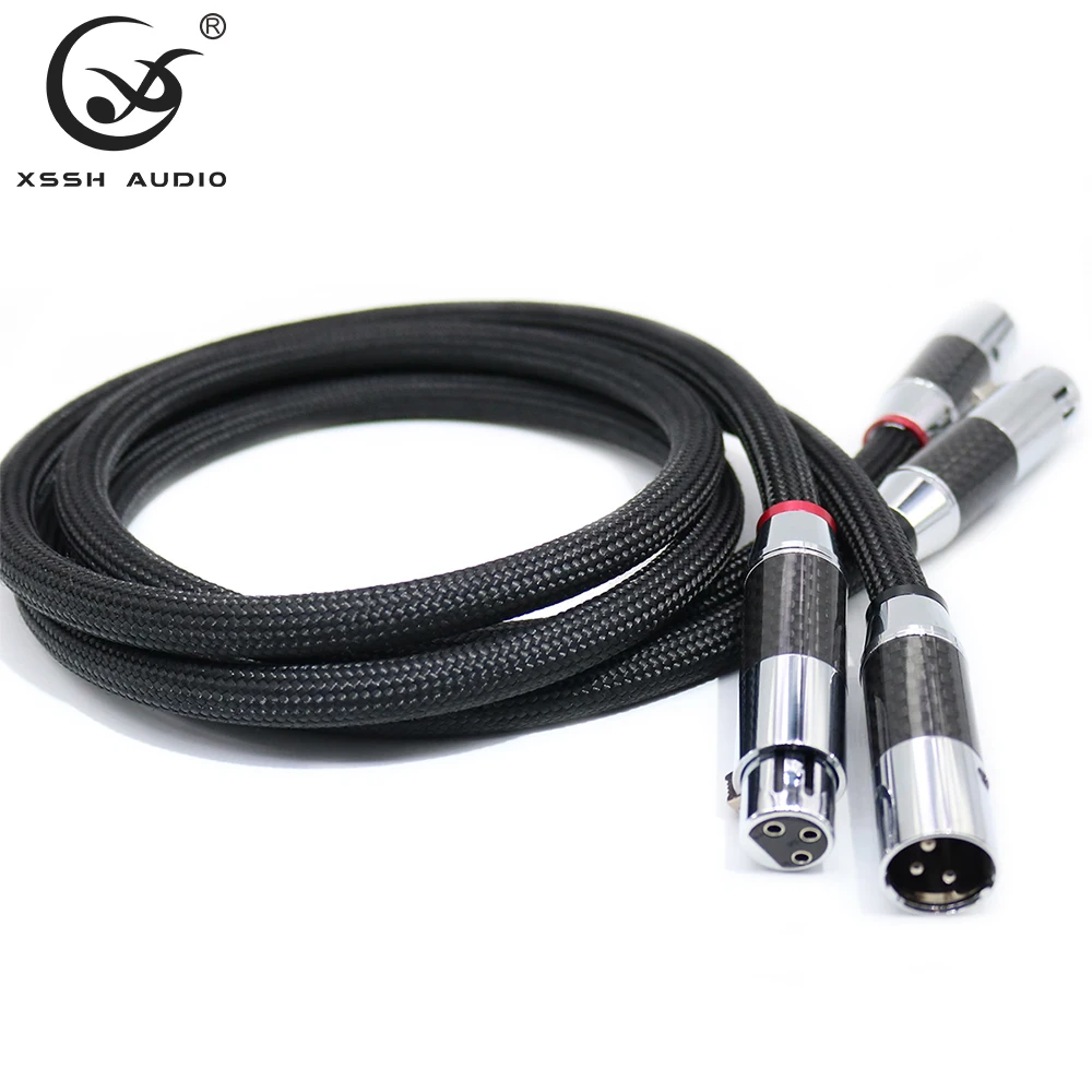 Extension Signal Cord 1 Pair XSSH Hi-end HIFI DIY FA-220 PVC 8mm 2 Core PCOCC Female XLR to Male XLR RCA Audio Cable Wire Line